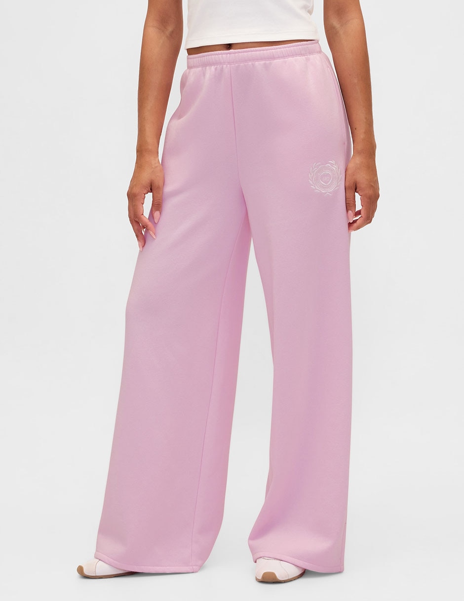 Pants straight con elástico para mujer