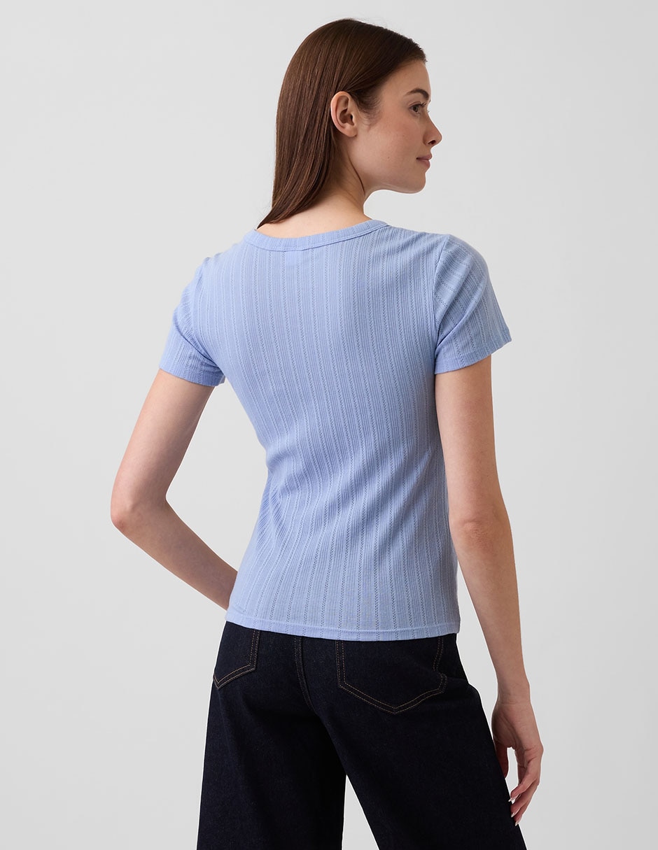 Playera manga corta cuello redondo mujer 2