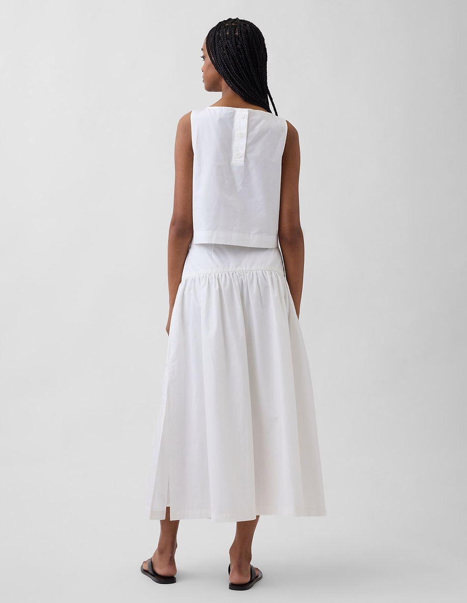 Falda crop cintura alta