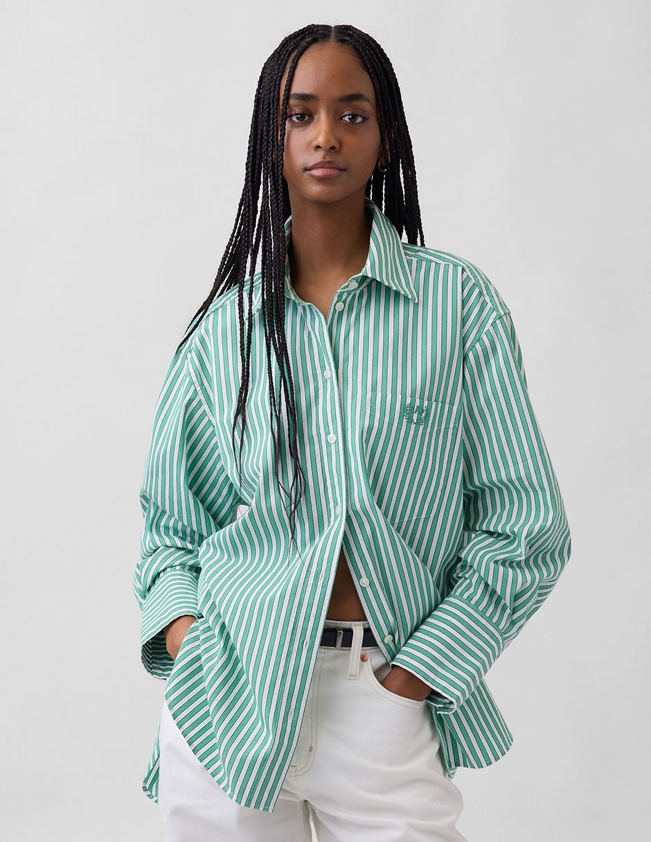 Camisa de algodón manga larga para mujer Camisa de algodón manga larga para mujer