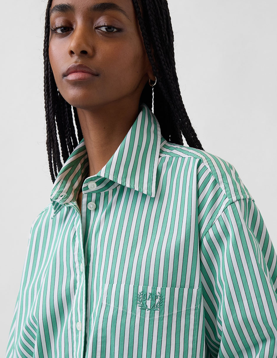 Camisa de algodón manga larga para mujer 4