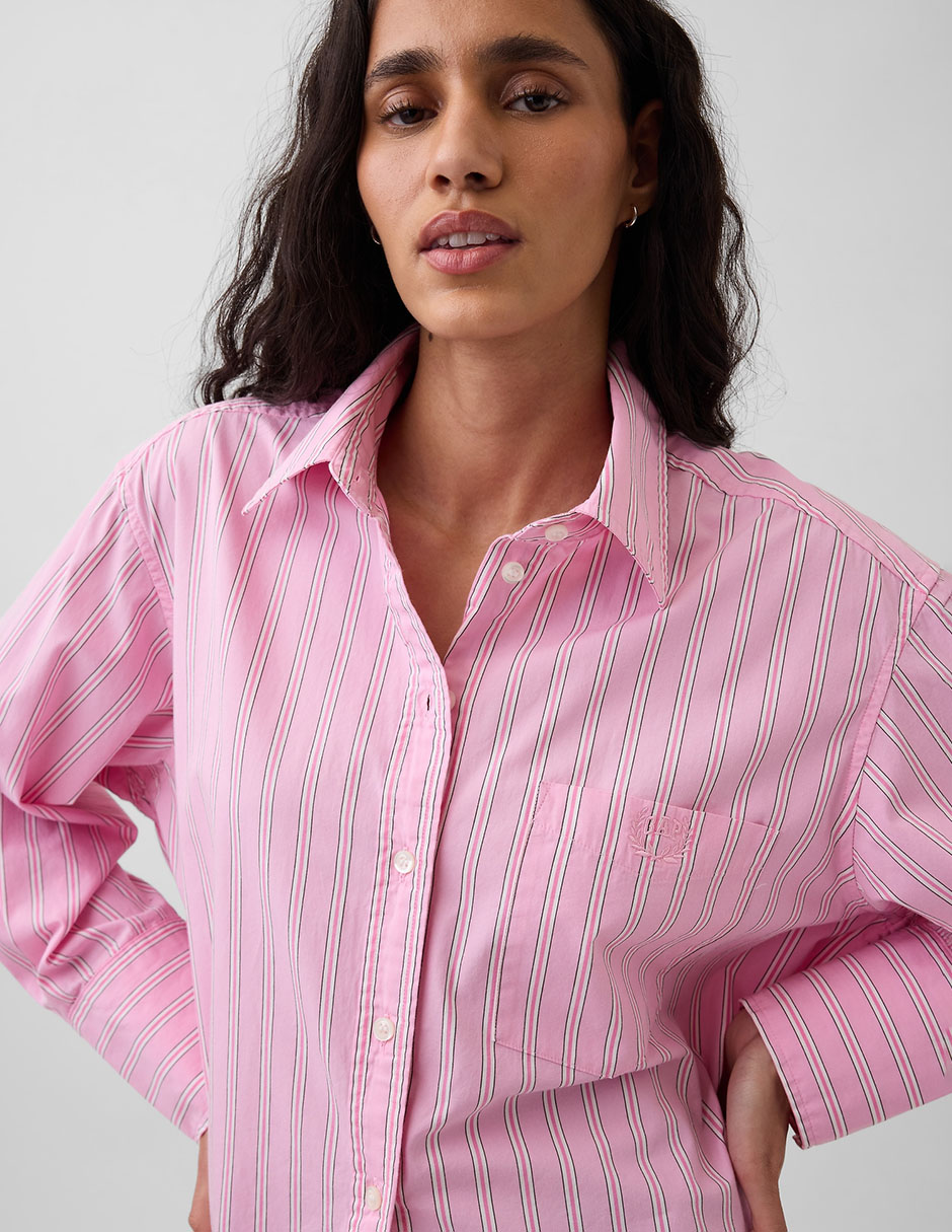 Camisa de algodón manga larga para mujer 4