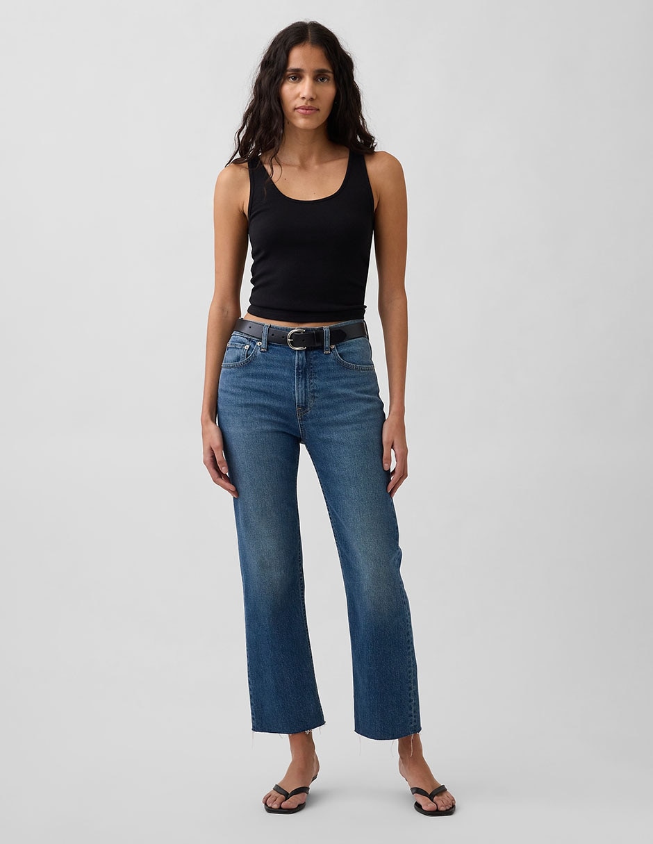 Jeans capri straight para mujer