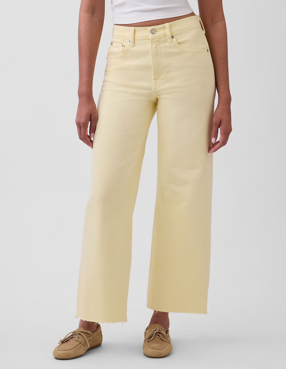 Jeans relaxed wide leg cintura alta para mujer Jeans relaxed wide leg cintura alta para mujer