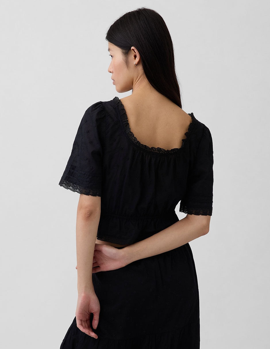 Blusa manga corta para mujer