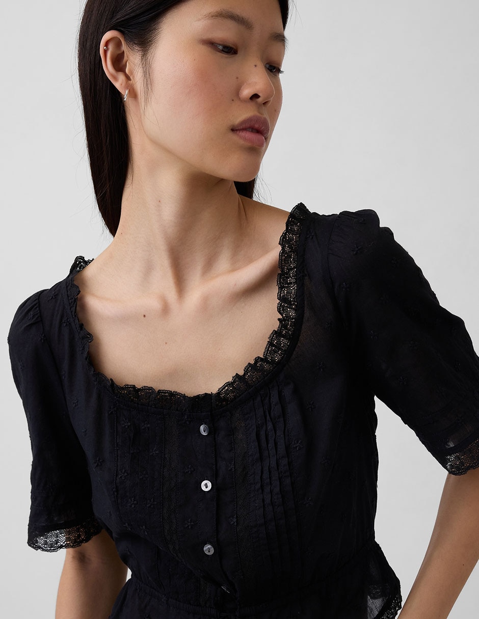 Blusa manga corta para mujer