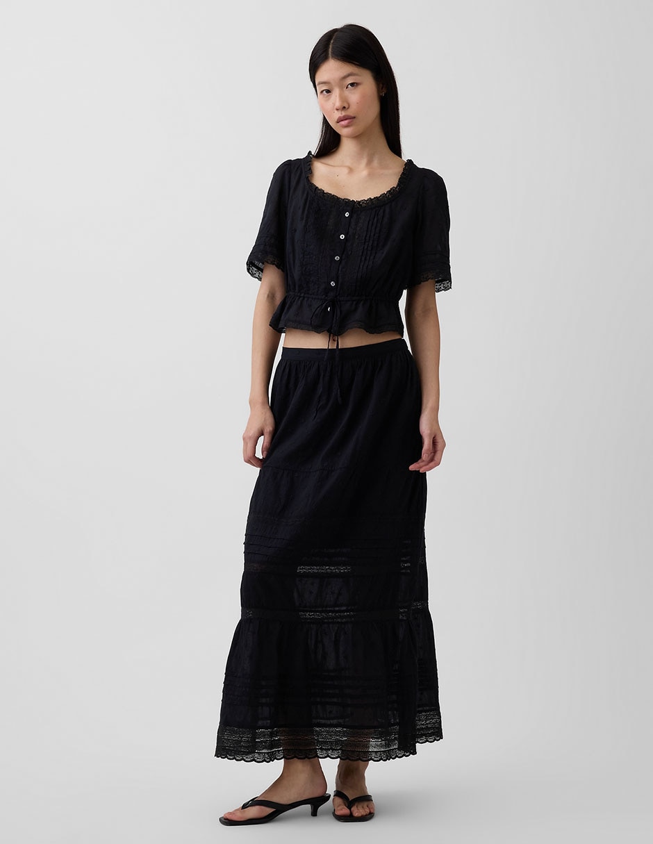 Blusa manga corta para mujer