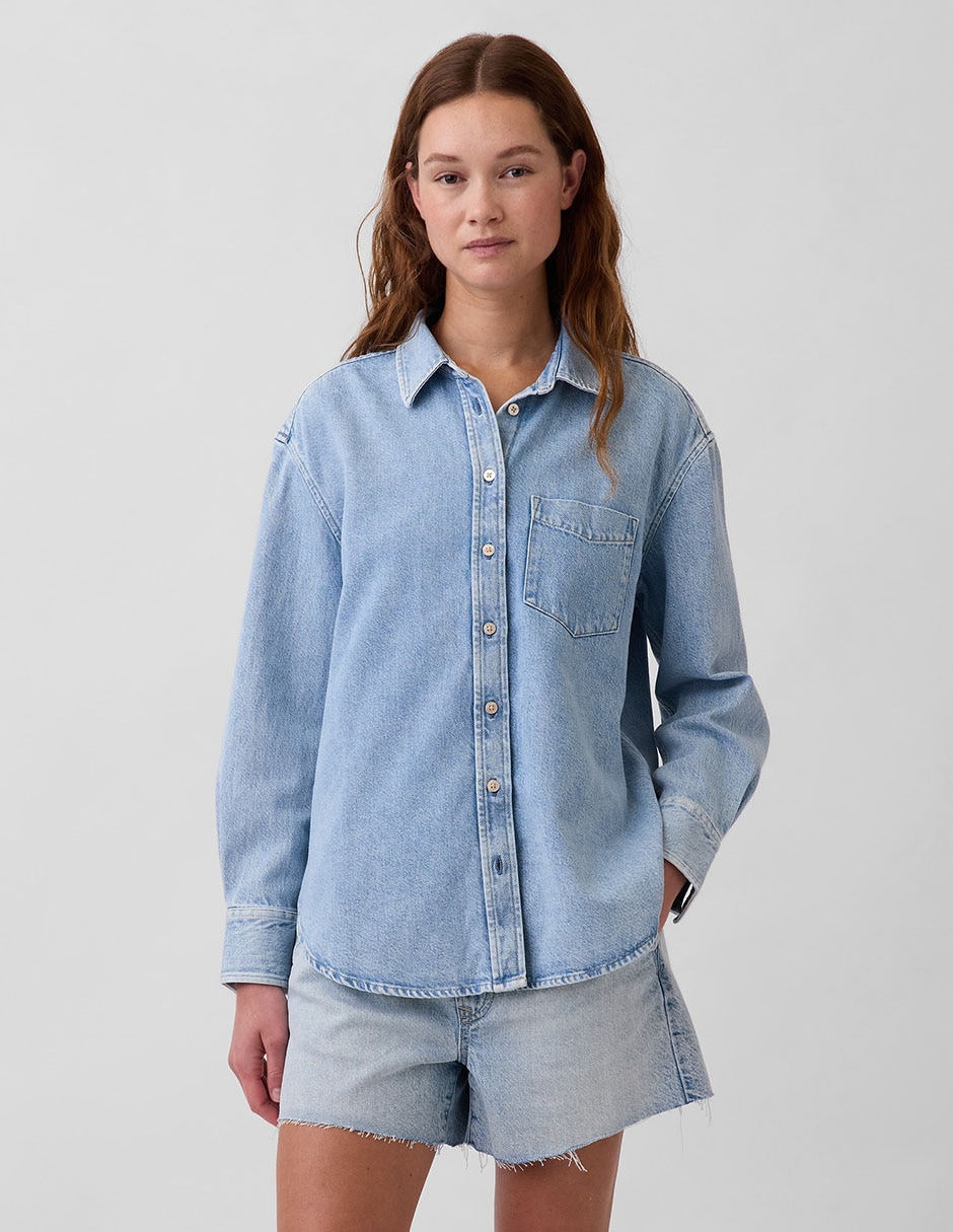 Camisa de algodón manga larga para mujer Camisa de algodón manga larga para mujer