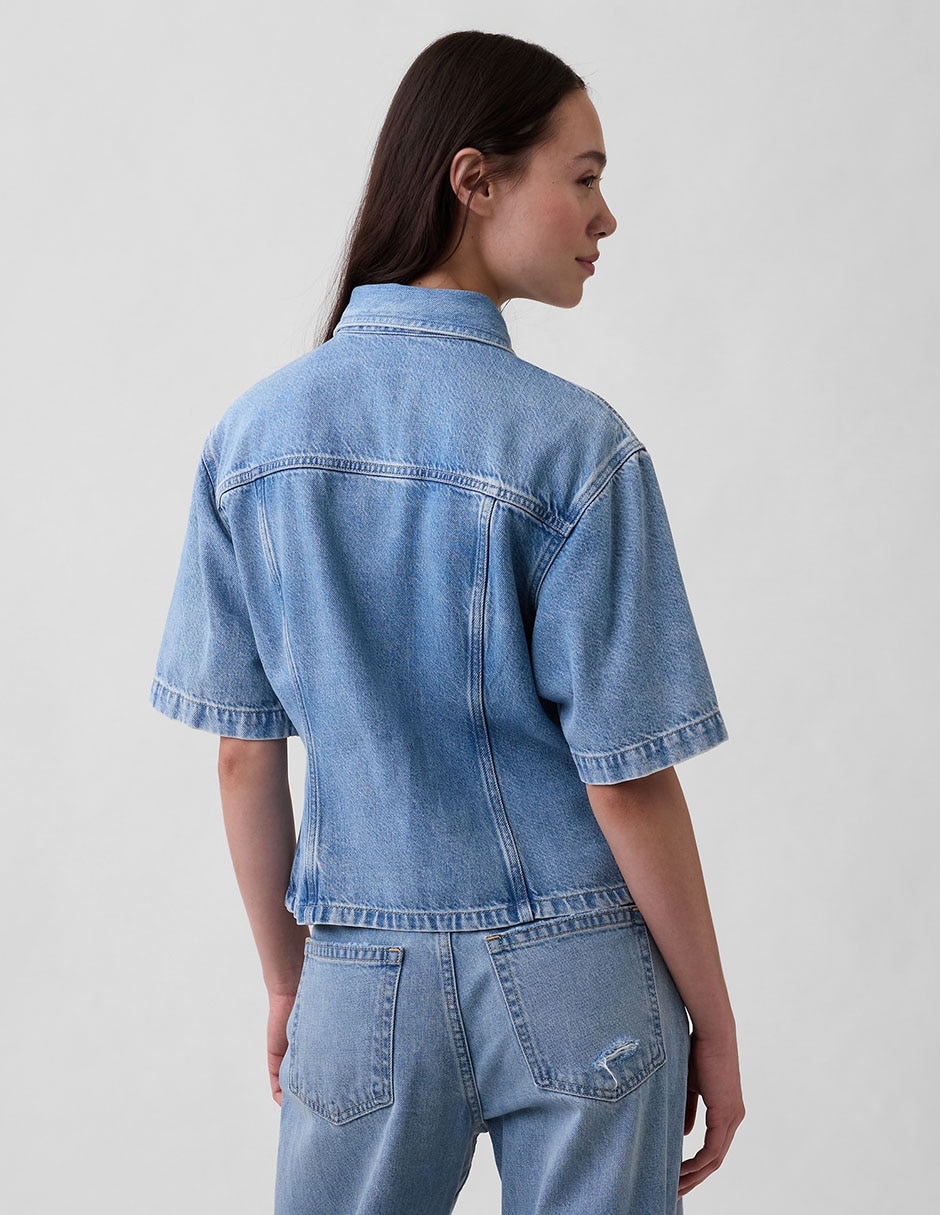 Blusa manga al codo para mujer