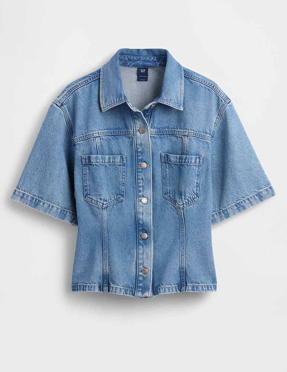 Blusa manga al codo para mujer