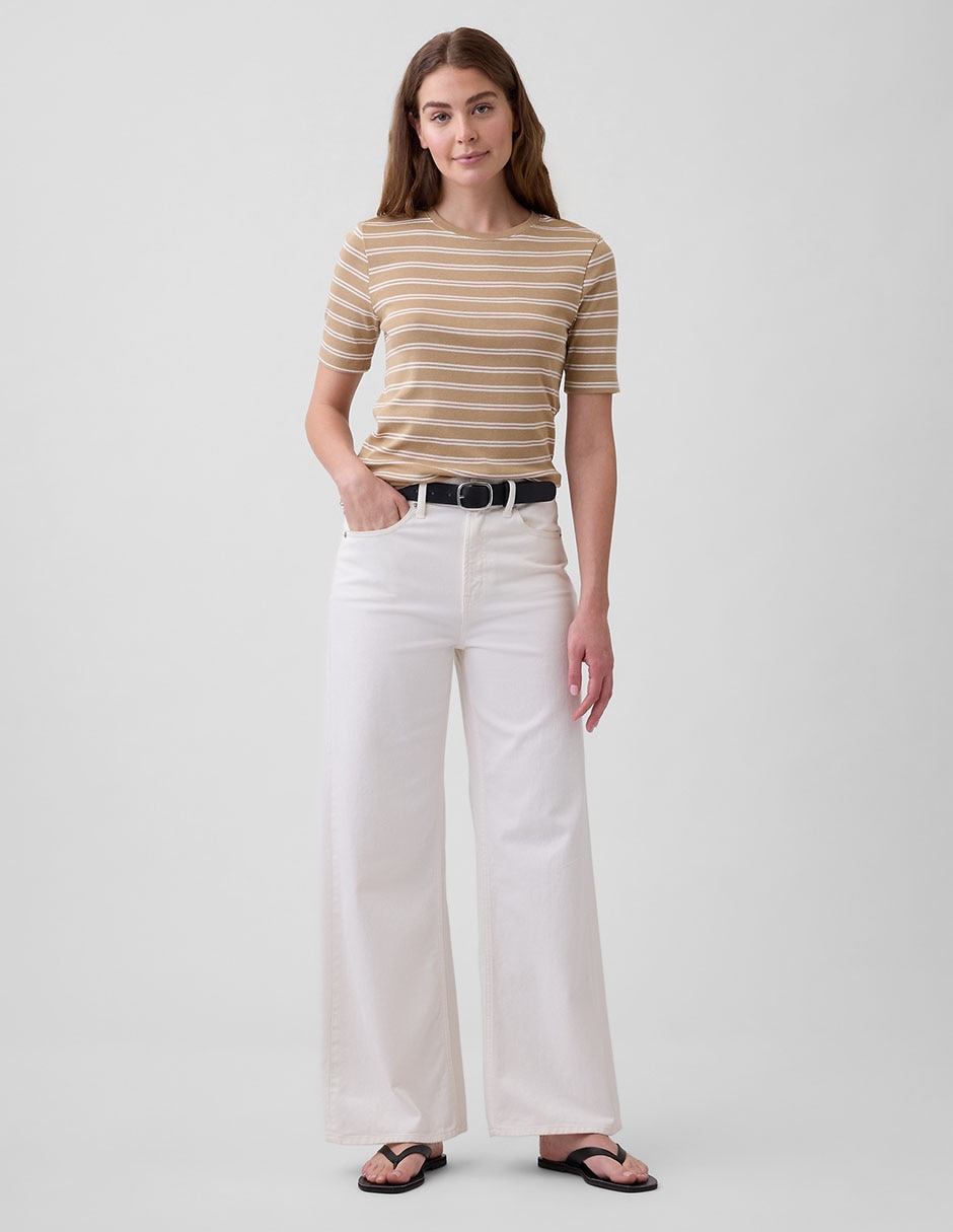 Playera manga corta cuello redondo para mujer 3
