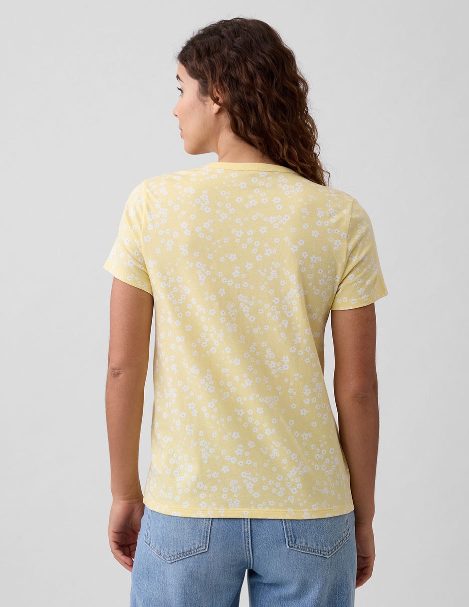 Playera manga corta cuello redondo para mujer