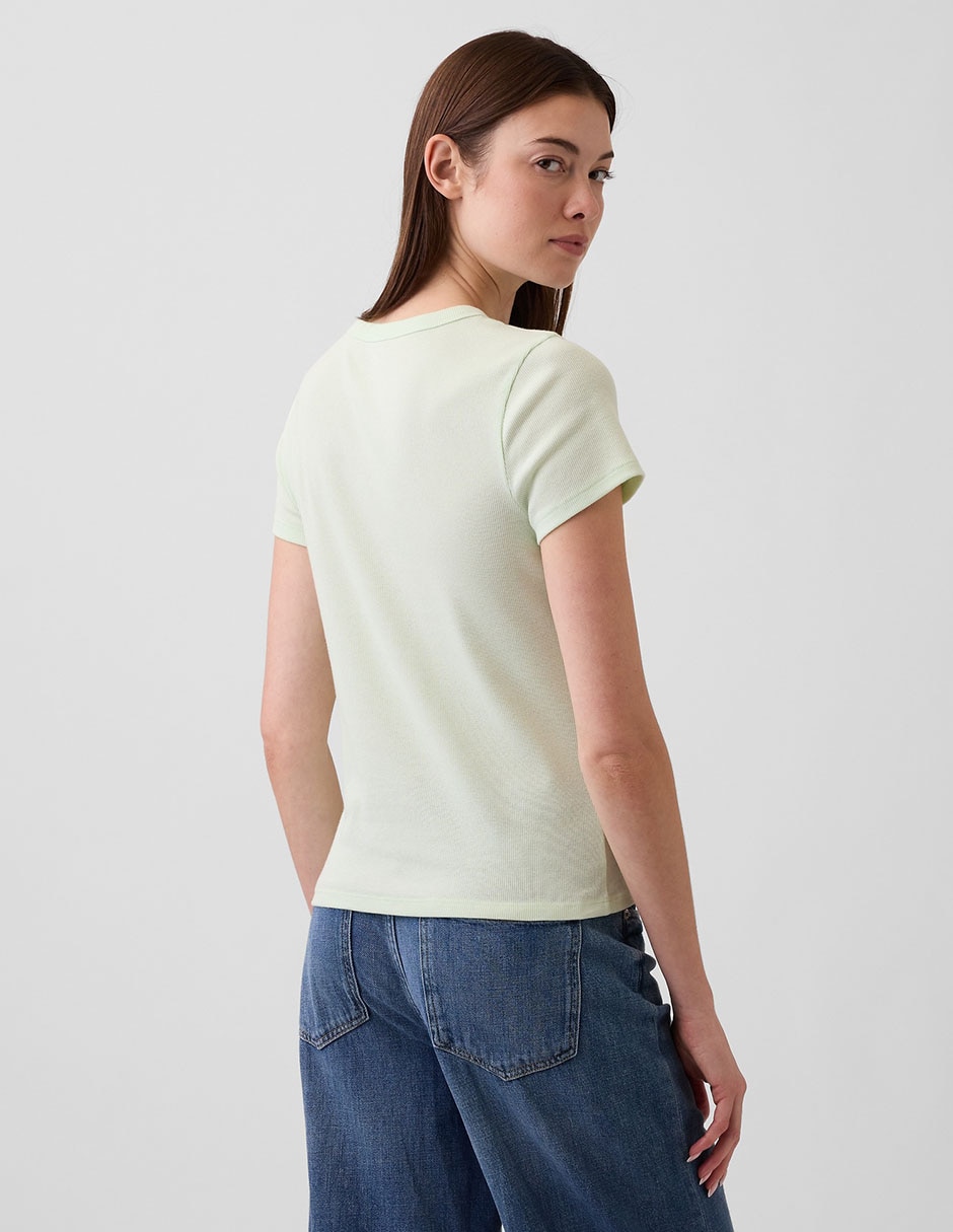 Playera manga larga cuello redondo para mujer 2