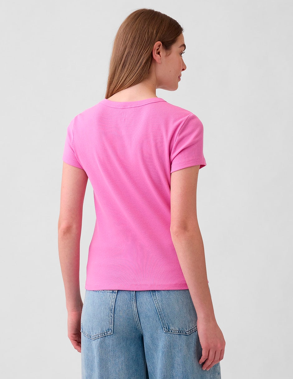 Playera manga larga cuello redondo para mujer 2