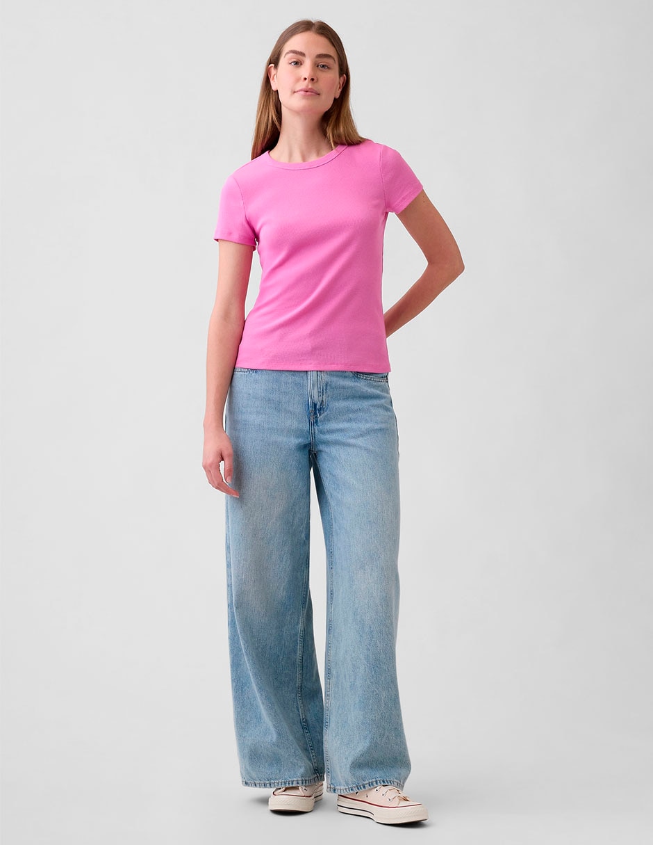 Playera manga larga cuello redondo para mujer 3