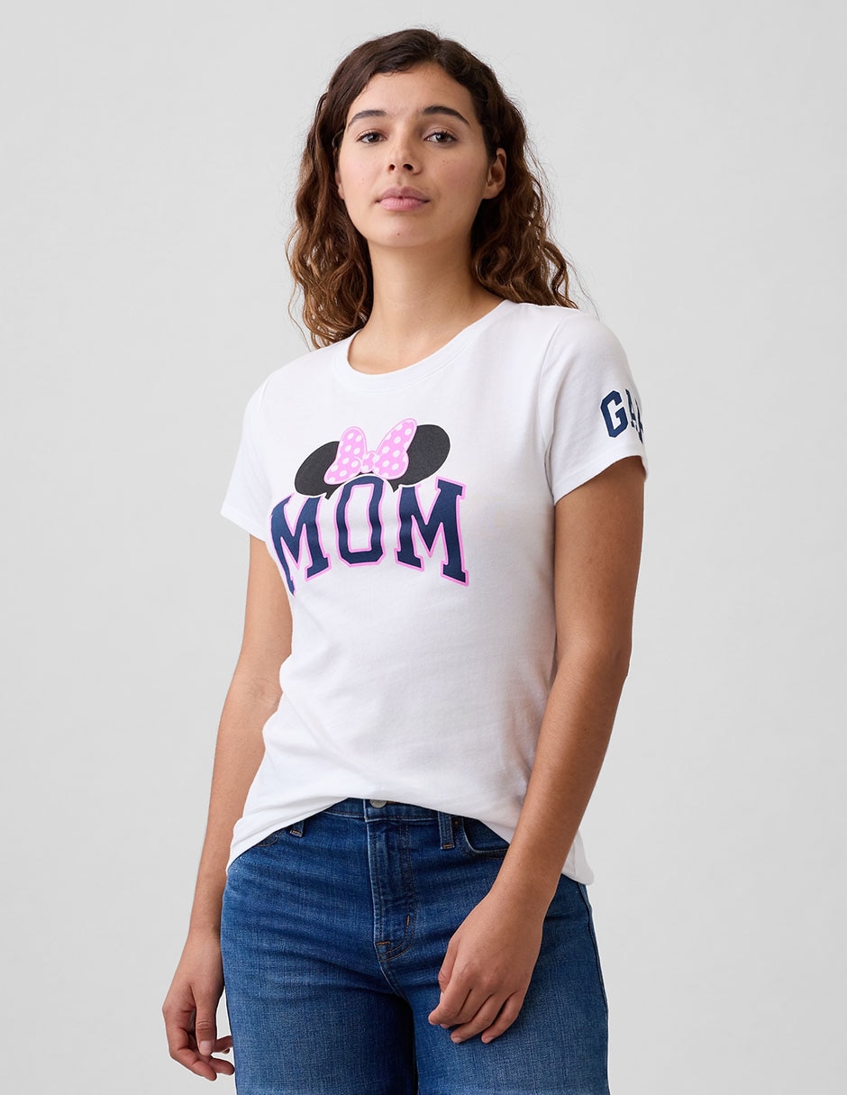 Playera manga corta cuello redondo para mujer