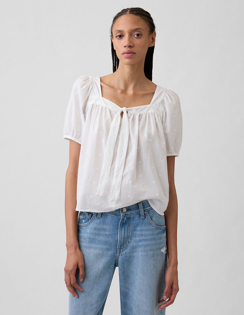 Blusa manga corta para mujer
