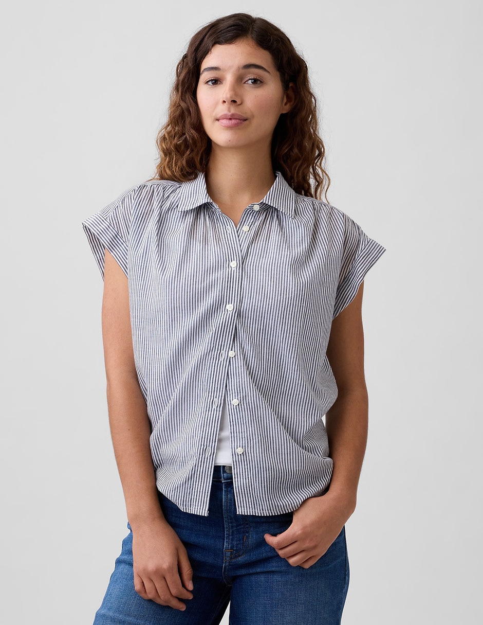 Blusa manga corta para mujer