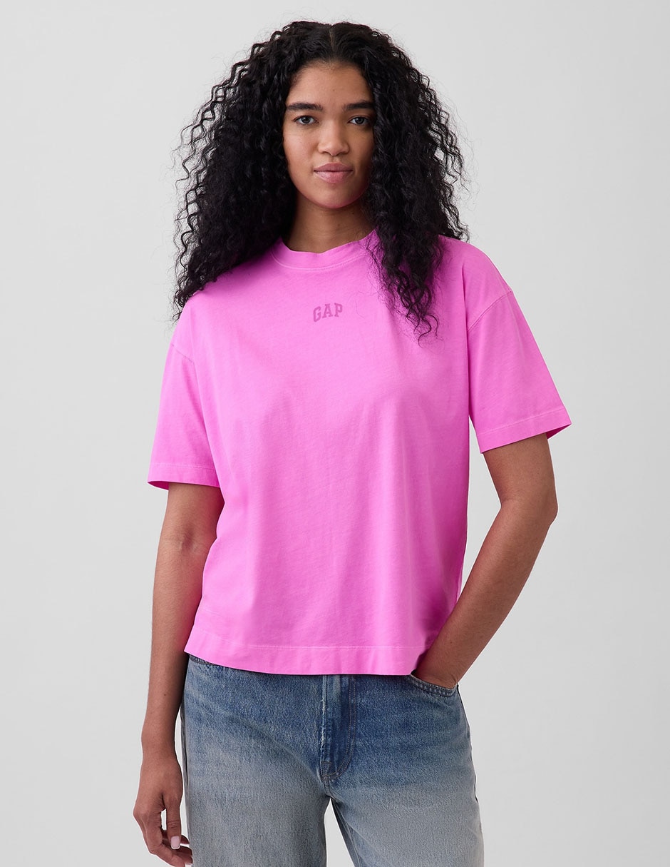 Playera manga al codo cuello redondo para mujer Playera manga al codo cuello redondo para mujer