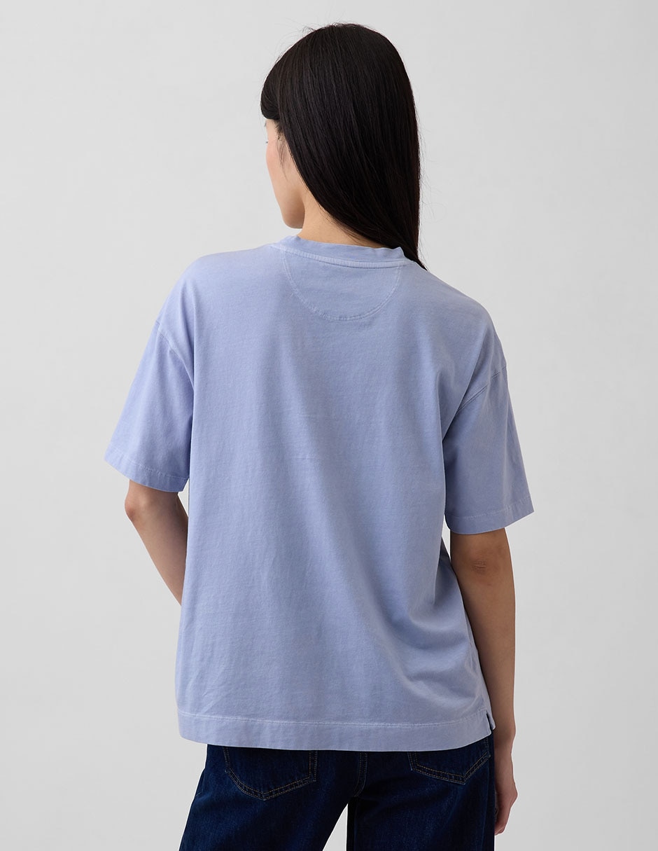 Playera manga al codo cuello redondo para mujer 3