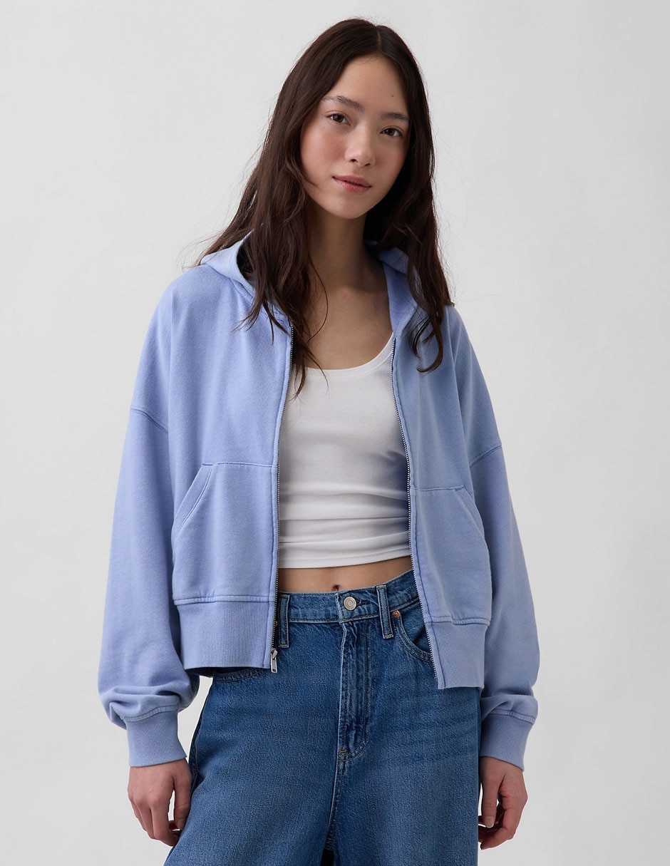 Sudadera con capucha y bolsa para mujer