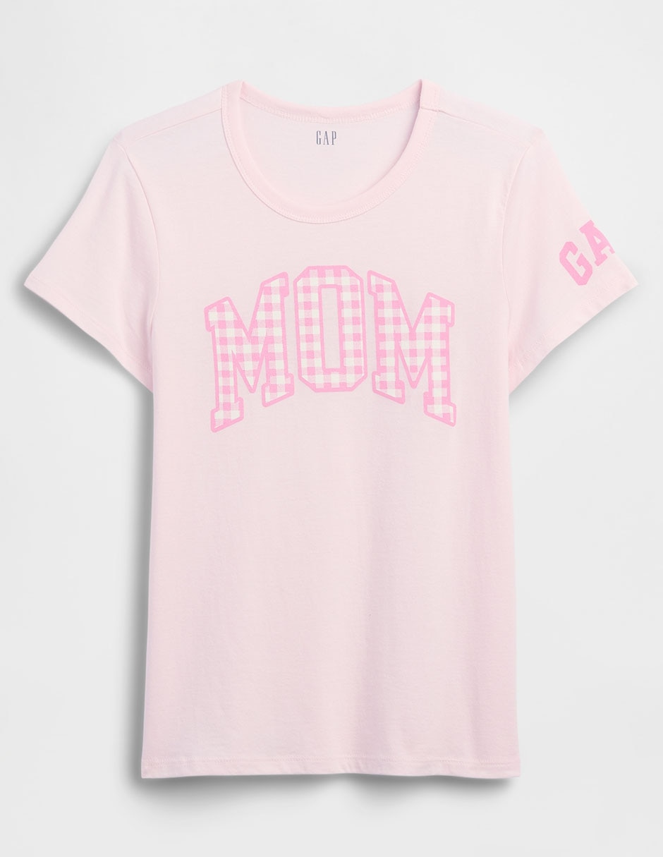 Playera manga corta cuello redondo para mujer