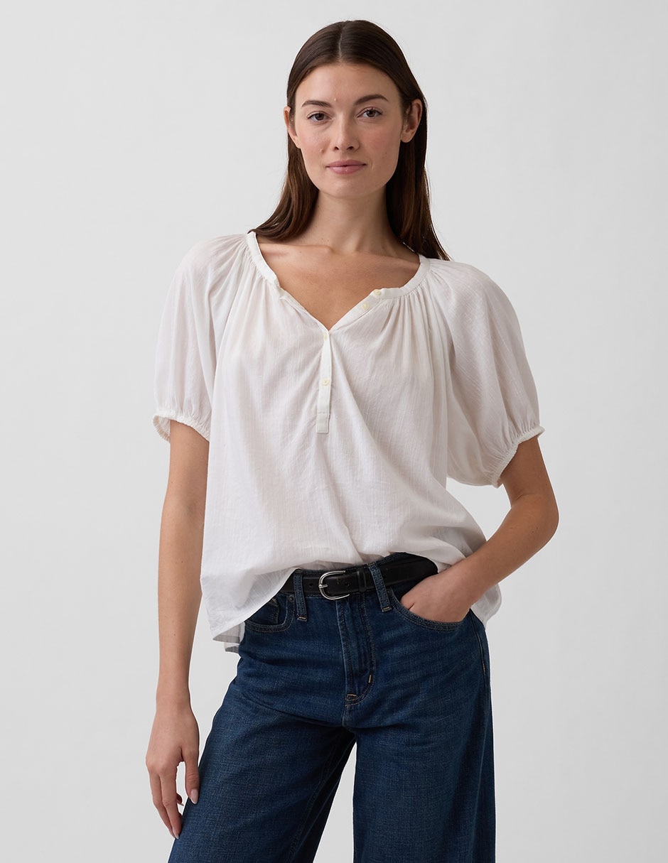 Blusa manga corta para mujer