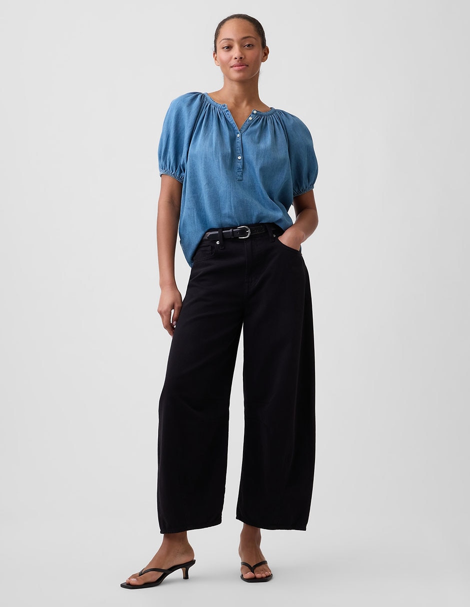 Blusa manga corta para mujer