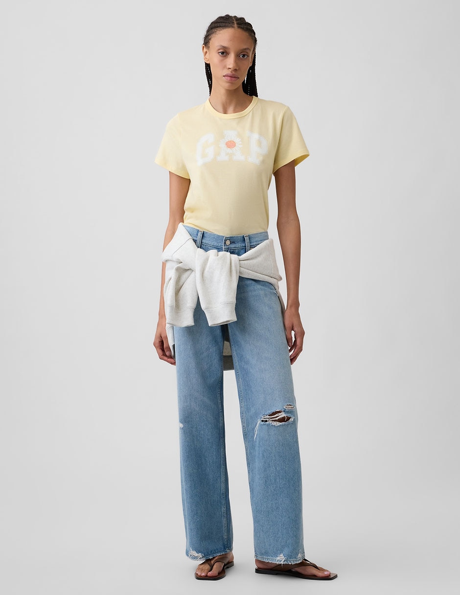 Playera manga corta cuello redondo mujer 4