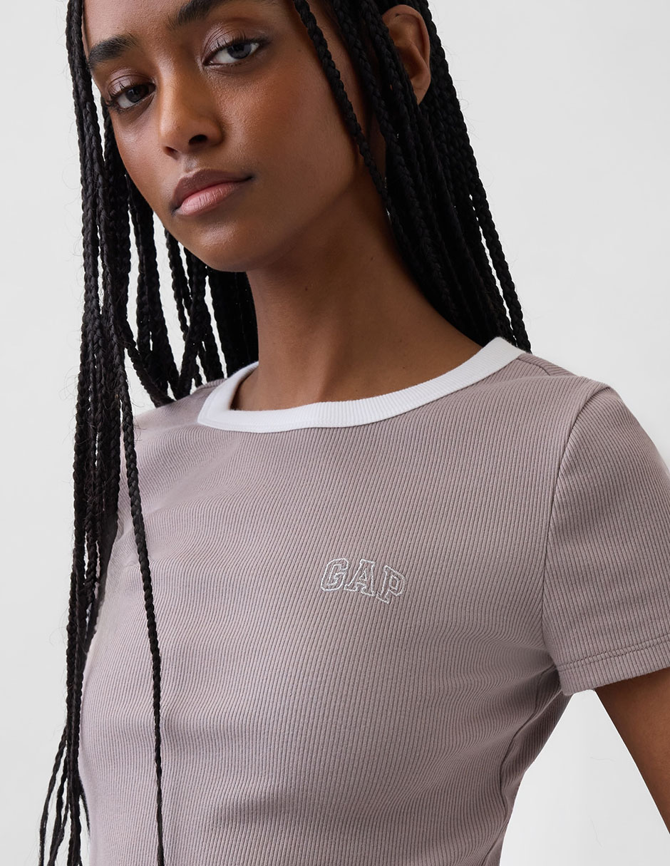 Playera manga corta cuello redondo mujer 3