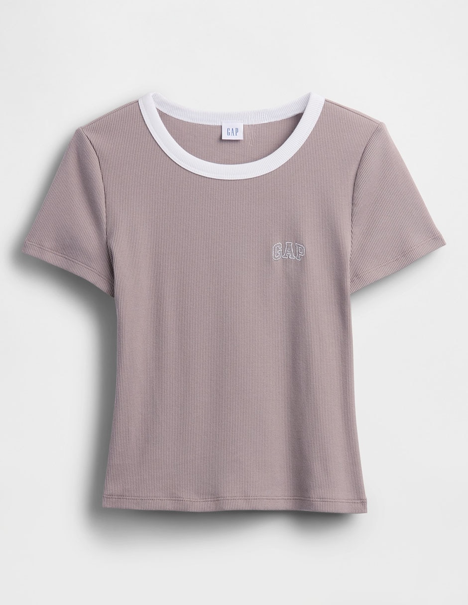 Playera manga corta cuello redondo mujer 5