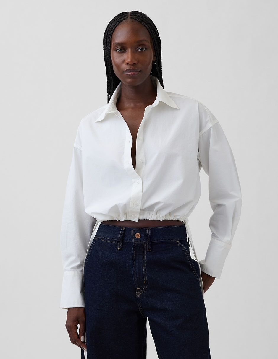 Camisa de algodón manga larga para mujer 1