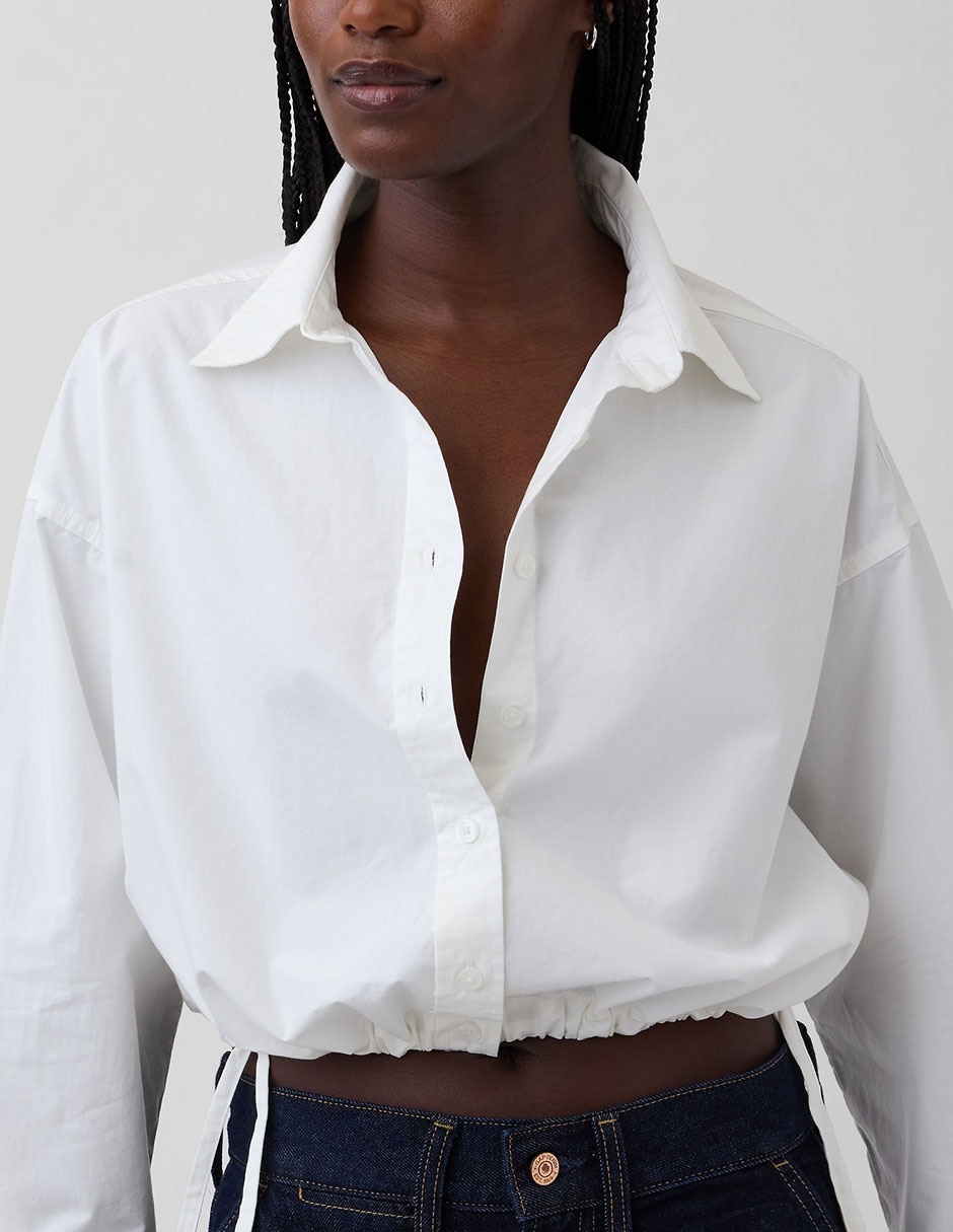 Camisa de algodón manga larga para mujer 9