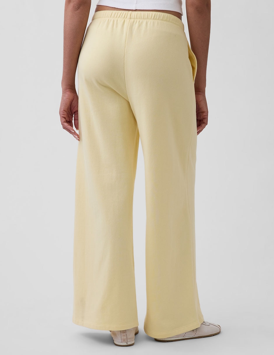 Pants wide leg con elástico para mujer