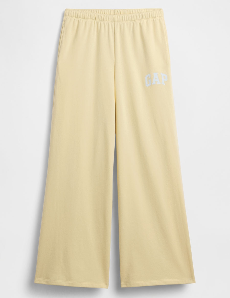 Pants wide leg con elástico para mujer