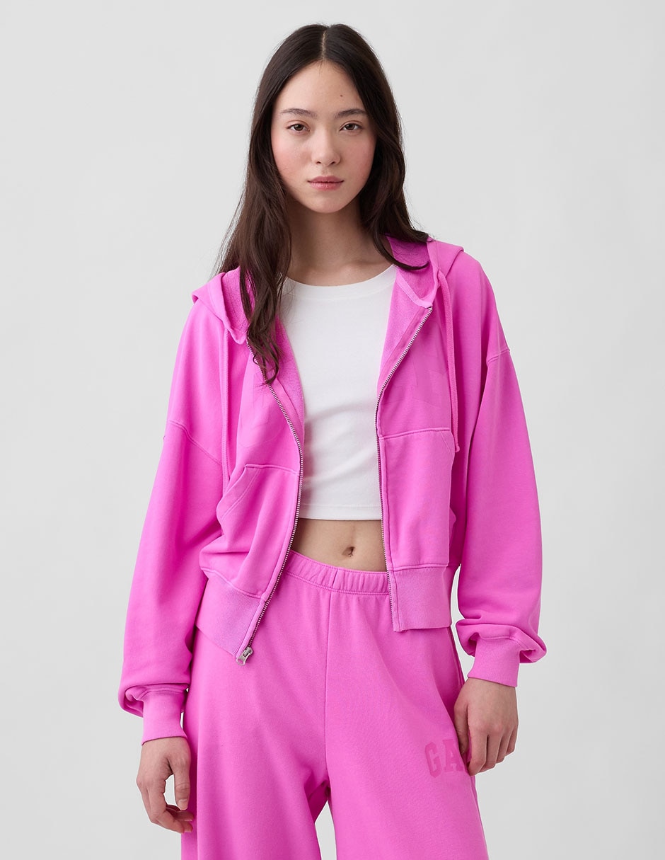 Sudadera con capucha y bolsa para mujer