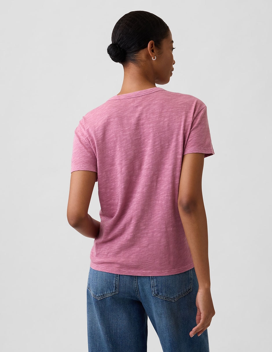 Playera manga corta cuello redondo para mujer 2