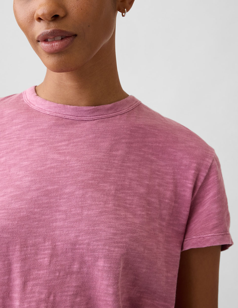 Playera manga corta cuello redondo para mujer 4
