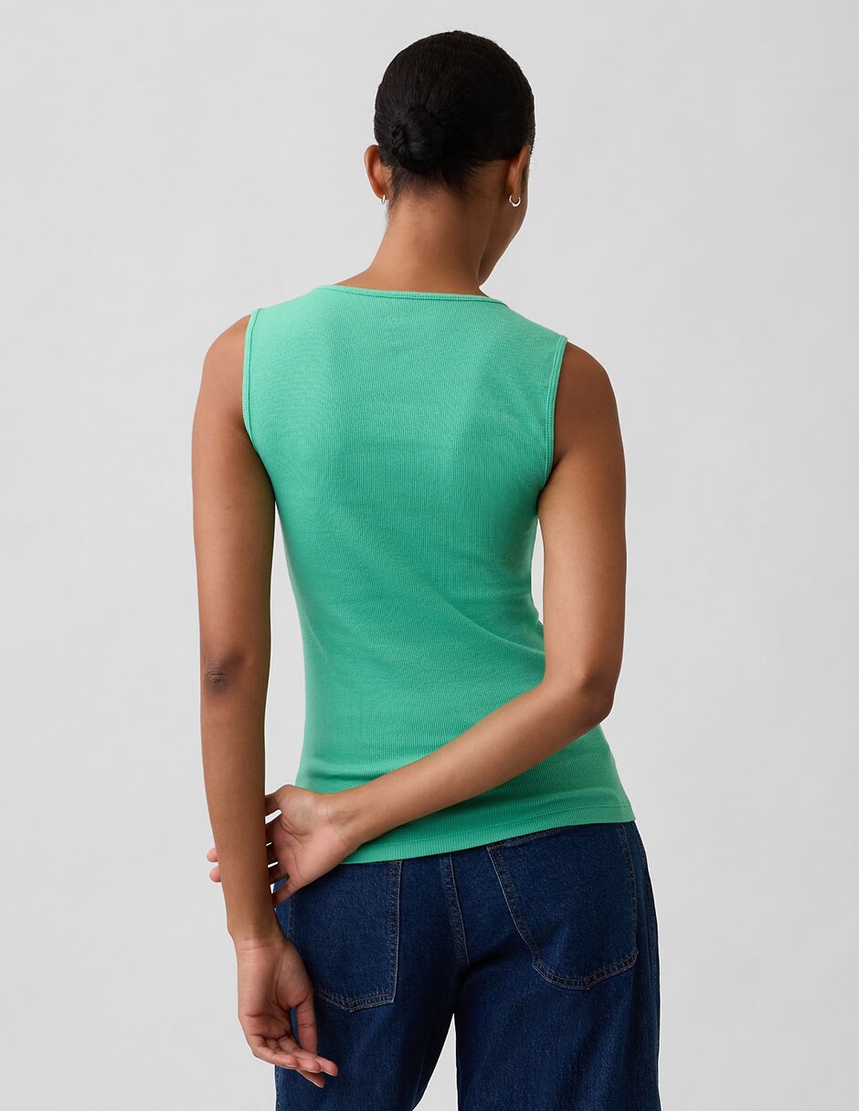 Playera tank cuello redondo mujer