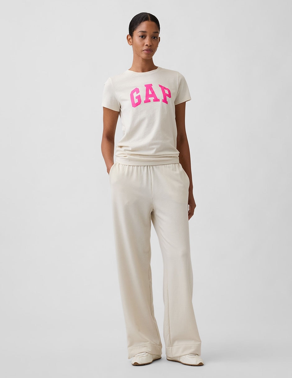 Playera manga corta cuello redondo para mujer