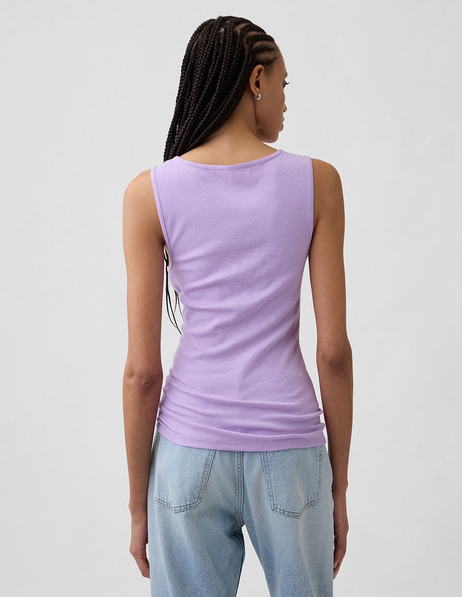 Playera tank cuello redondo para mujer