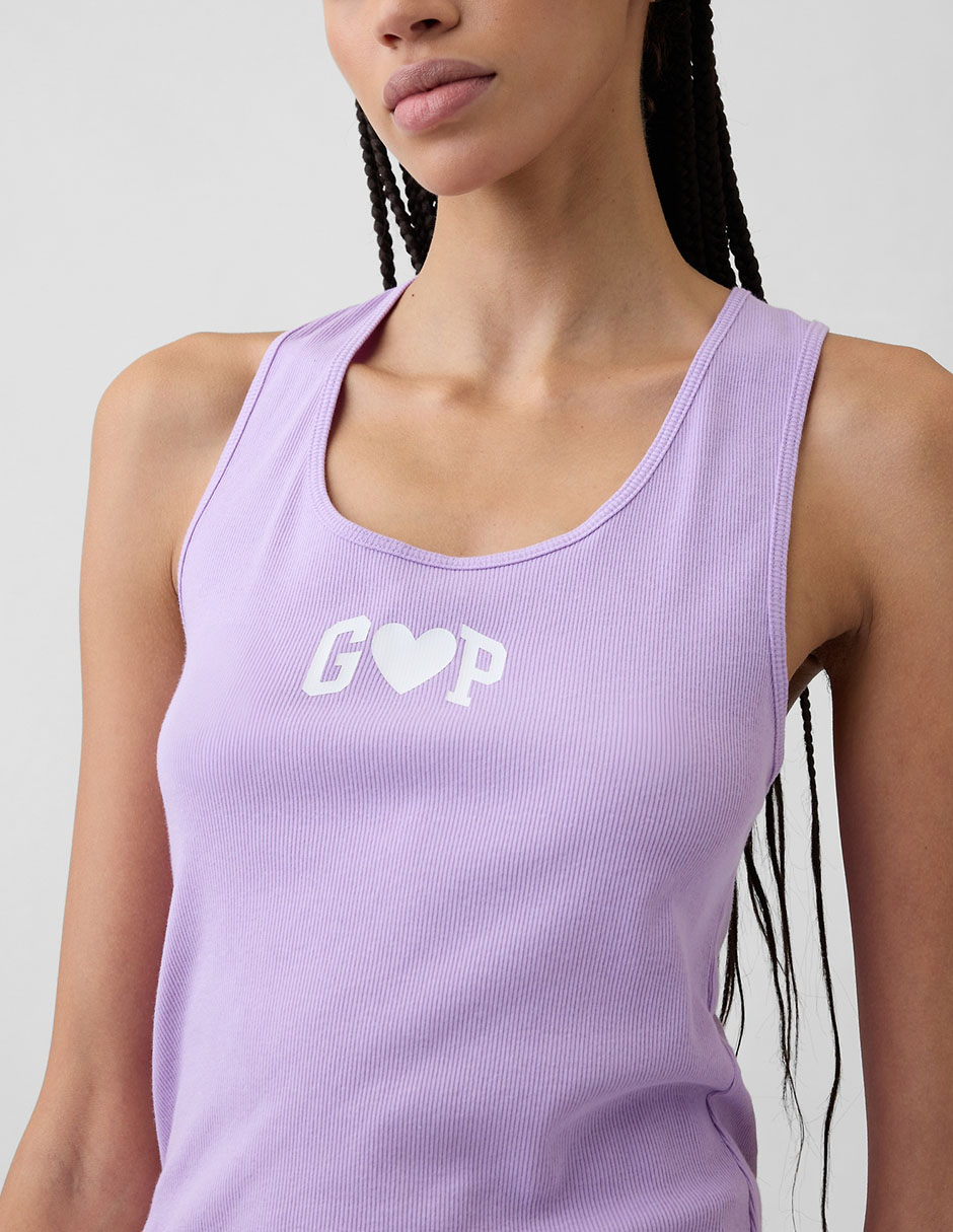 Playera tank cuello redondo para mujer