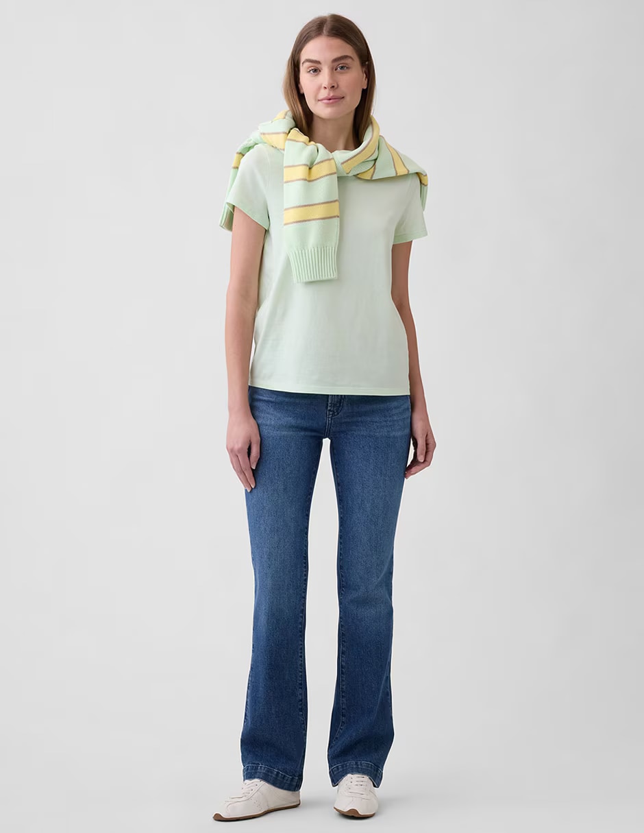 Playera manga corta cuello redondo para mujer 3