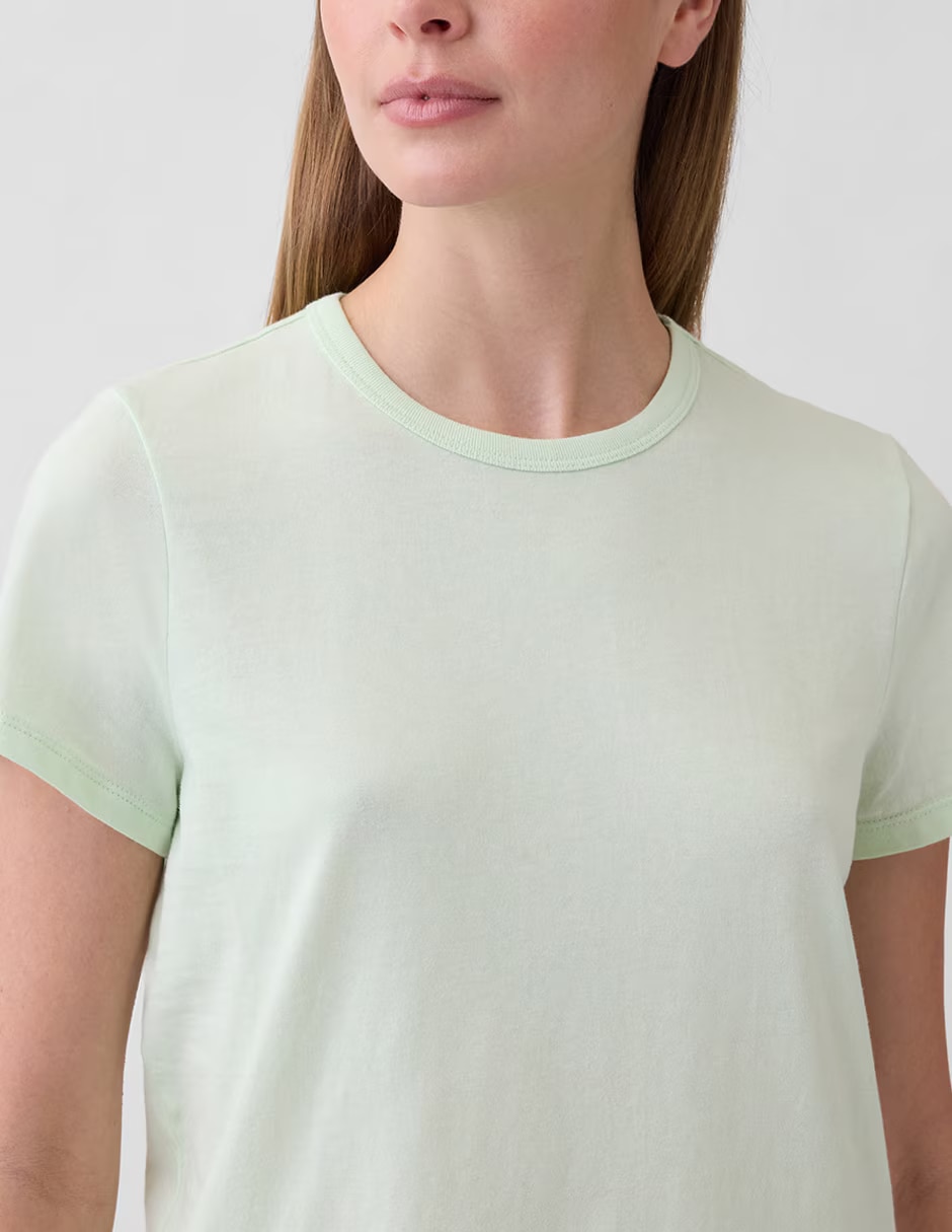 Playera manga corta cuello redondo para mujer 4
