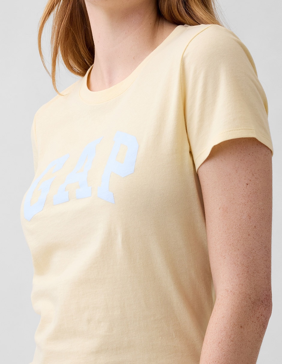 Playera manga corta cuello redondo para mujer