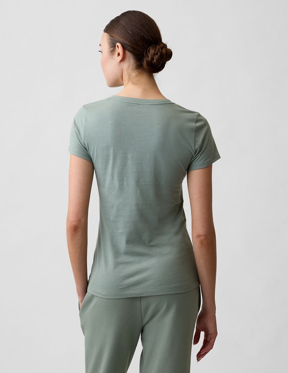 Playera manga corta cuello redondo para mujer 2
