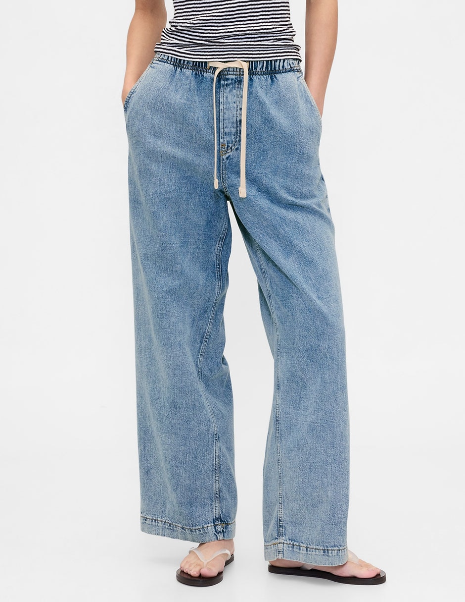 Jeans relaxed wide leg para mujer