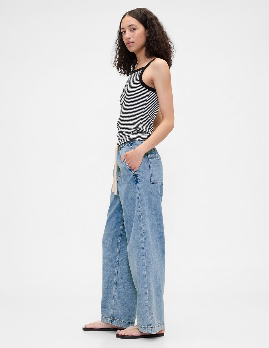 Jeans relaxed wide leg para mujer