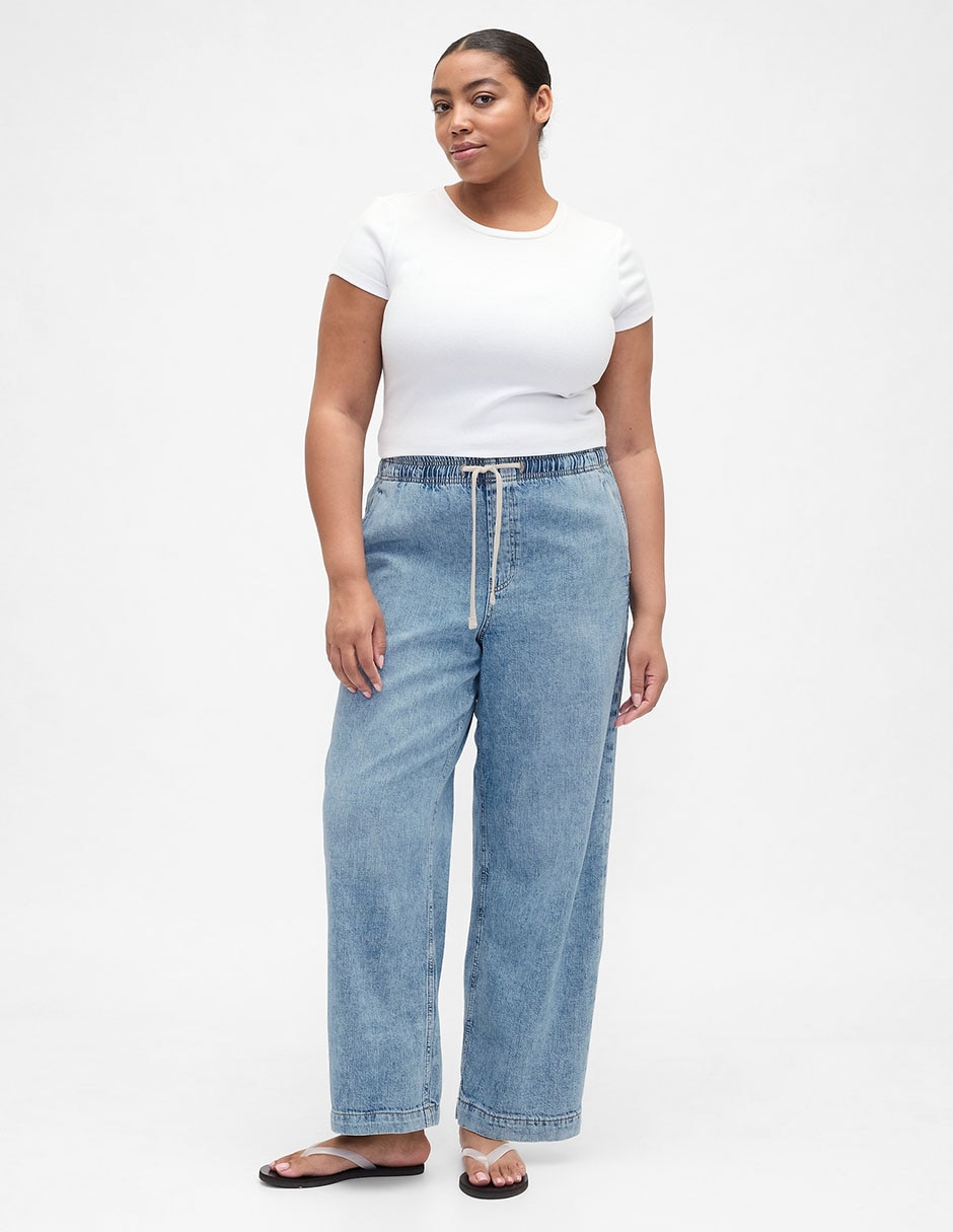 Jeans relaxed wide leg para mujer