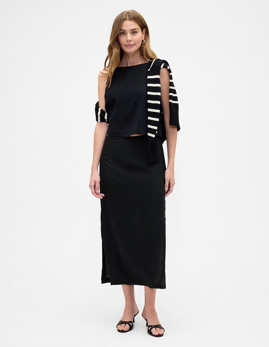 Falda crop a la cintura 1